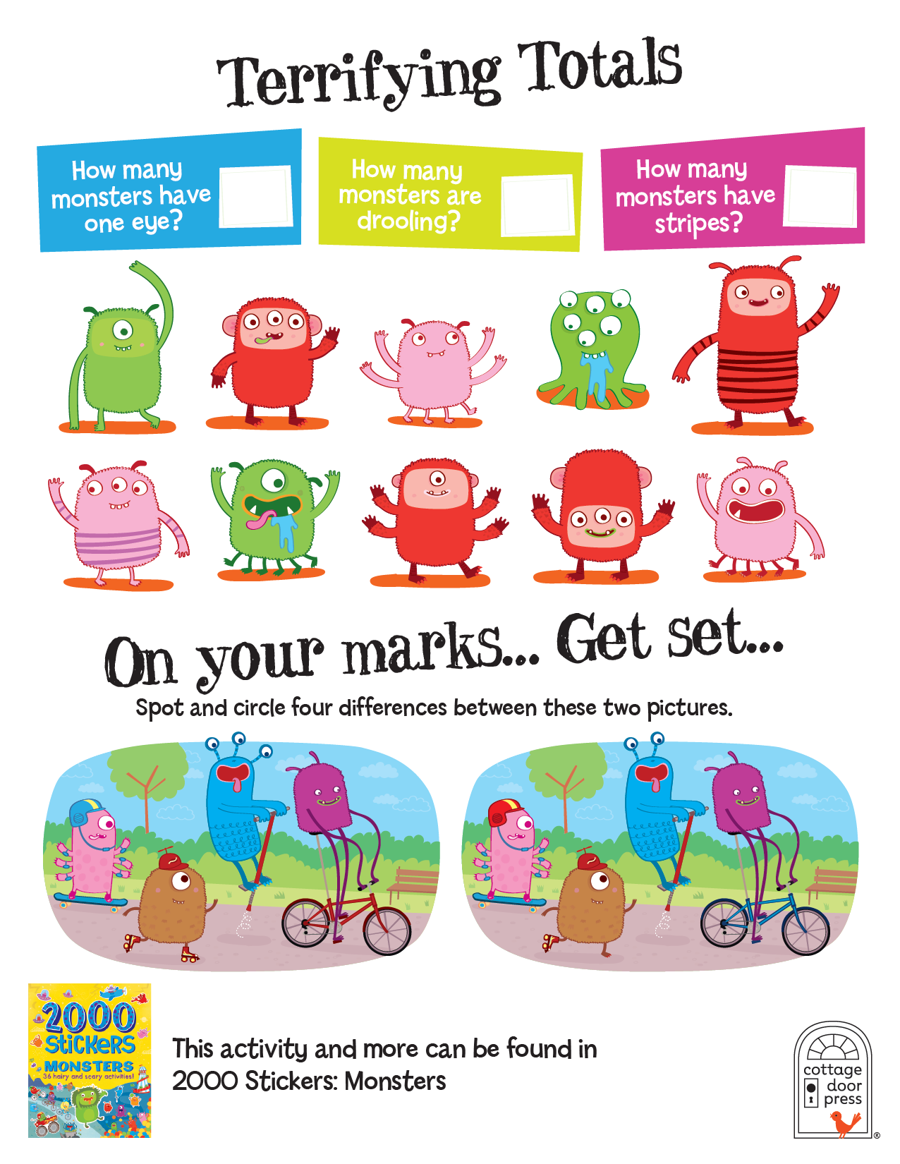 Halloween Activity Monster Stickers