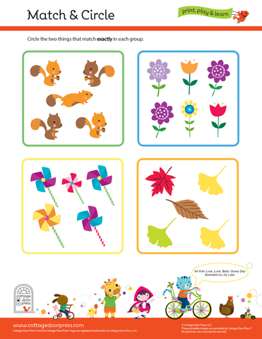 Free Matching Activity for Toddlers and Preschool