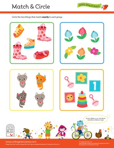 Free Matching Activity for Toddlers and Preschool