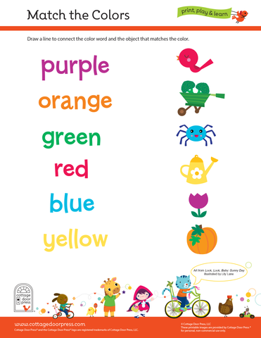 Free Color Matching Activity for Toddlers and Preschool