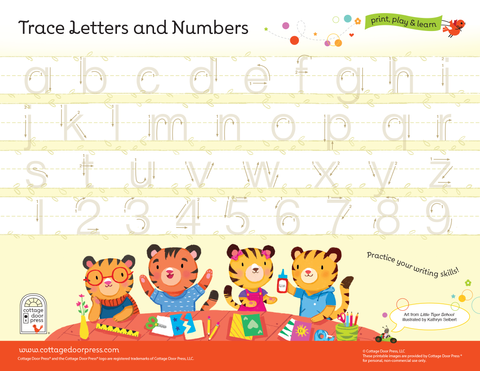 Free Letter and Number Tracing Activity for Toddlers and Preschool