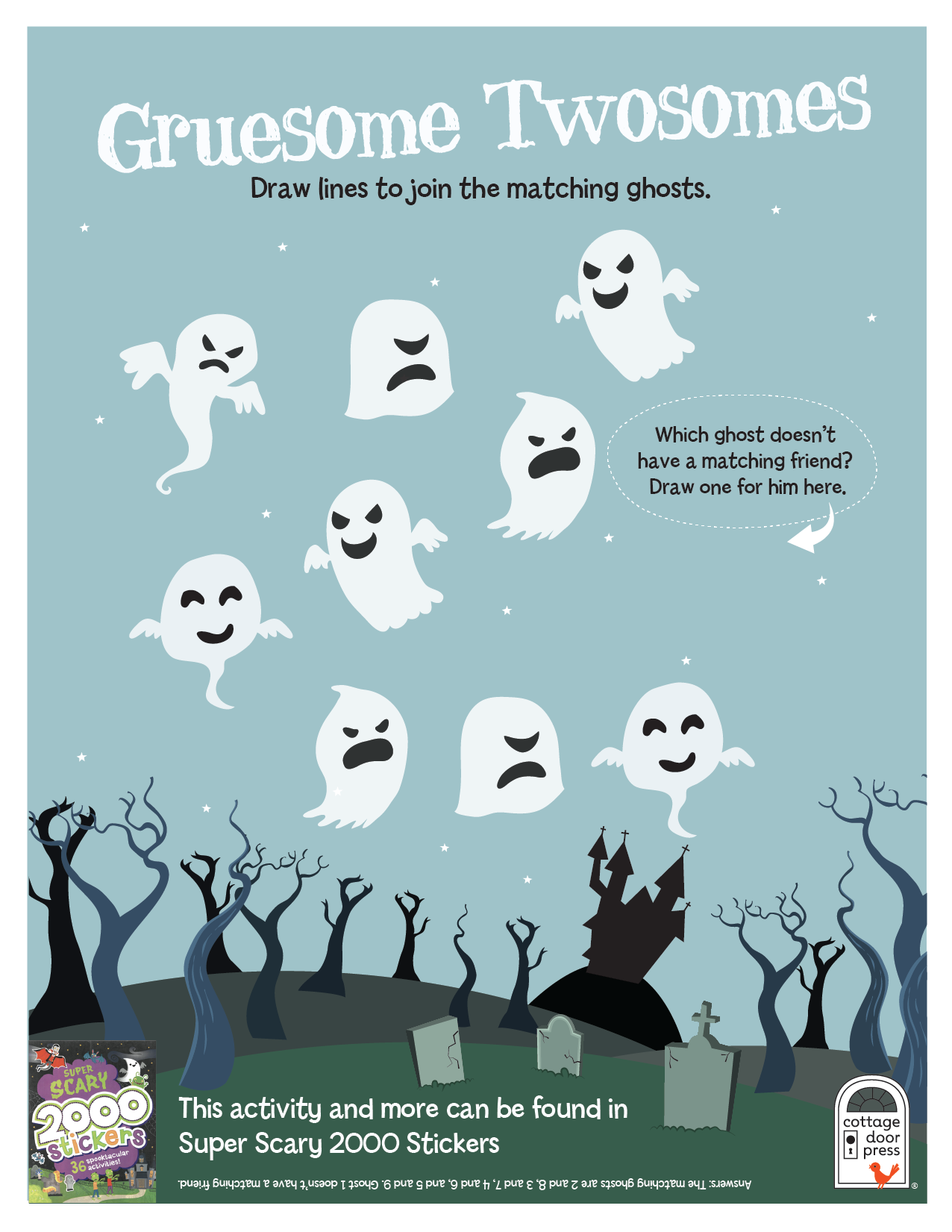 Halloween Activity Scary Ghost Matching
